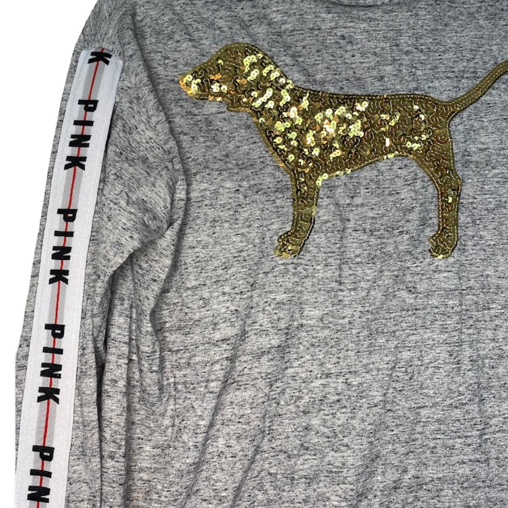 PINK Victoria’s Secret Bling Campus Long Sleeve Tee - Picture 4 of 5